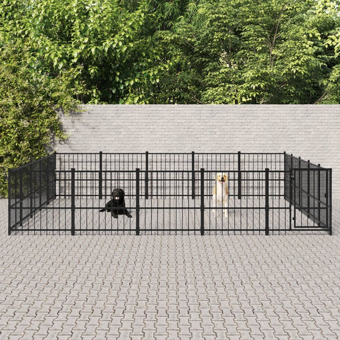 Padoc pentru câini de exterior, 23,52 m², oțel - WALTI WALTI
