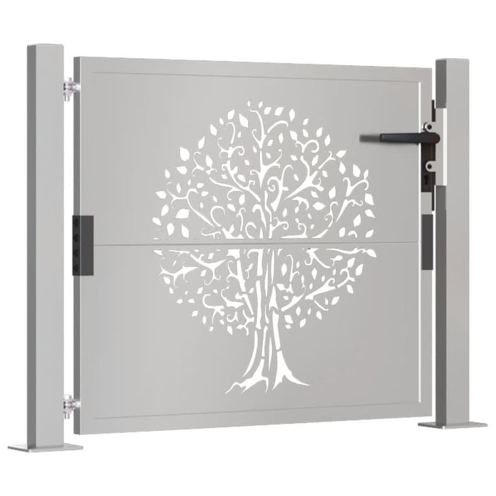 Poartă pentru grădină, 105x105 cm, oțel corten, model copac - WALTI WALTI