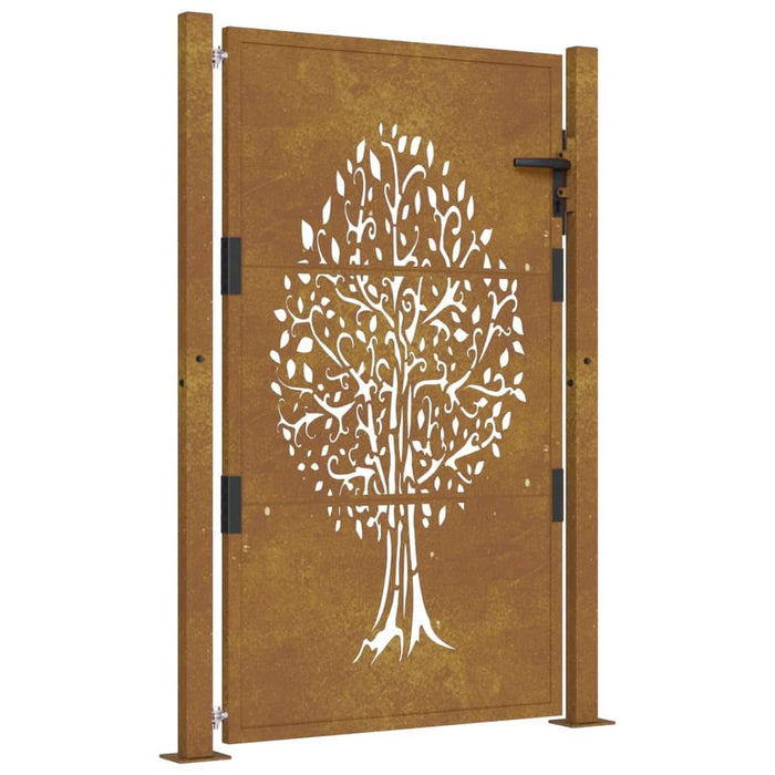 Poartă pentru grădină, 105x130 cm, oțel corten, model copac - WALTI WALTI