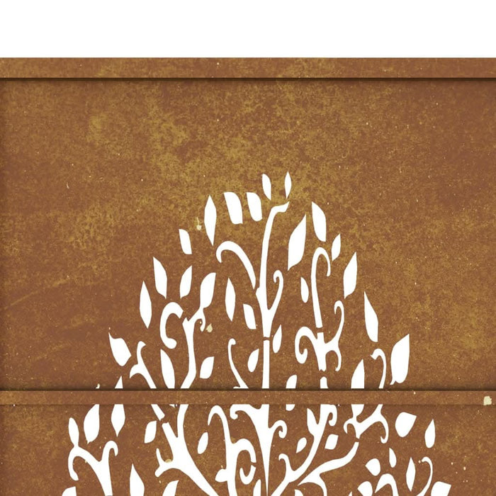 Poartă de grădină, 105x205 cm, oțel corten, model copac - WALTI WALTI