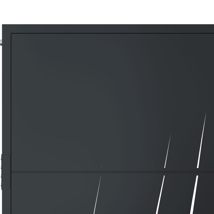 Poartă pentru grădină, antracit, 105x130 cm, oțel, model iarbă - WALTI WALTI