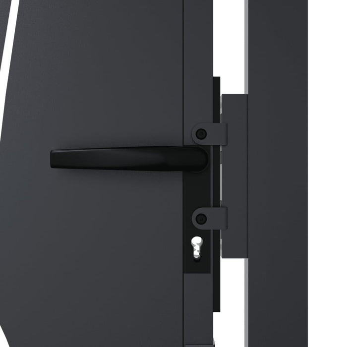 Poartă pentru grădină, antracit, 105x130 cm, oțel, model iarbă - WALTI WALTI