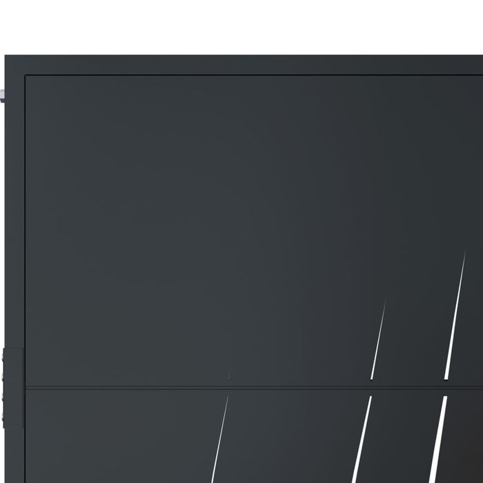 Poartă pentru grădină, antracit, 105x180 cm, oțel, model iarbă - WALTI WALTI