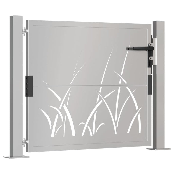 Poartă pentru grădină, 105x80 cm, oțel corten, model iarbă - WALTI WALTI