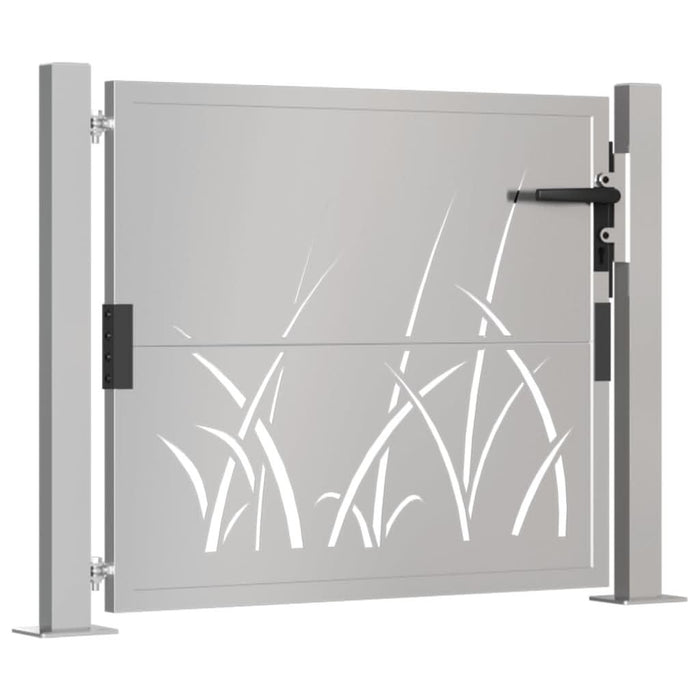 Poartă pentru grădină, 105x105 cm, oțel corten, model iarbă - WALTI WALTI