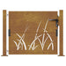 Poartă pentru grădină, 105x105 cm, oțel corten, model iarbă - WALTI WALTI