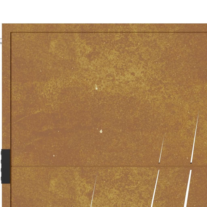Poartă pentru grădină, 105x105 cm, oțel corten, model iarbă - WALTI WALTI