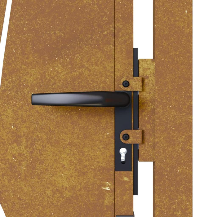 Poartă pentru grădină, 105x130 cm, oțel corten, model iarbă - WALTI WALTI
