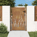 Poartă pentru grădină, 105x130 cm, oțel corten, model iarbă - WALTI WALTI