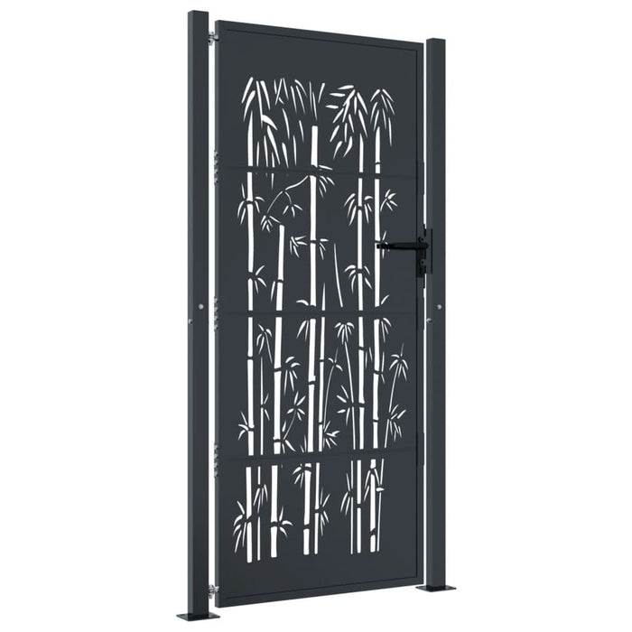 Poartă pentru grădină, antracit, 105x180 cm, oțel, model bambus - WALTI WALTI