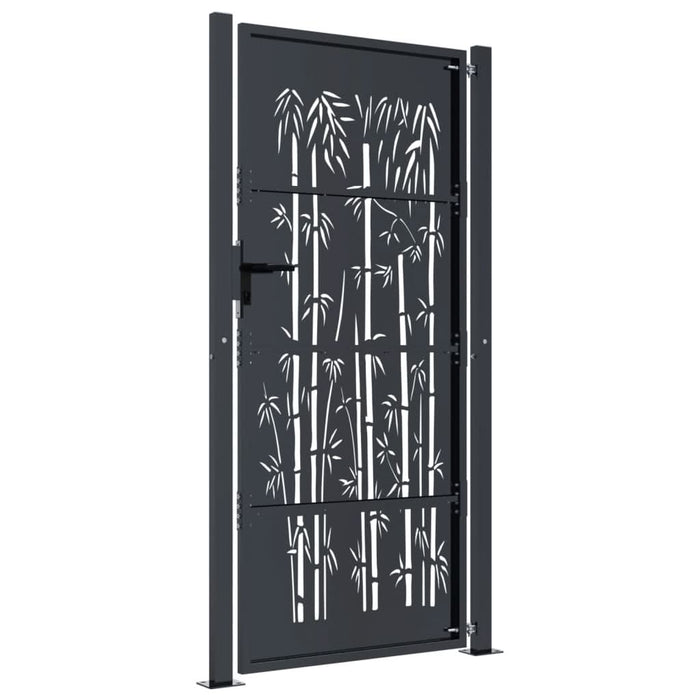 Poartă pentru grădină, antracit, 105x180 cm, oțel, model bambus - WALTI WALTI