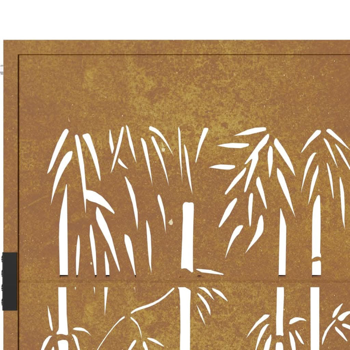 Poartă pentru grădină, 105x205 cm, oțel corten, model bambus - WALTI WALTI