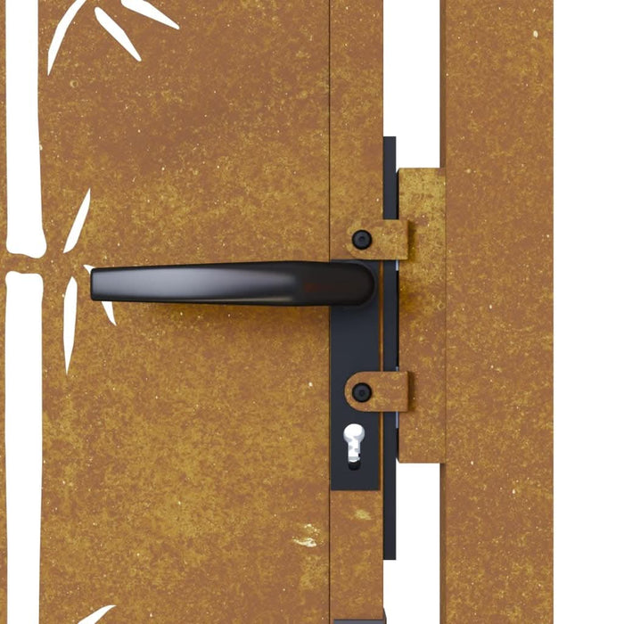 Poartă pentru grădină, 105x205 cm, oțel corten, model bambus - WALTI WALTI