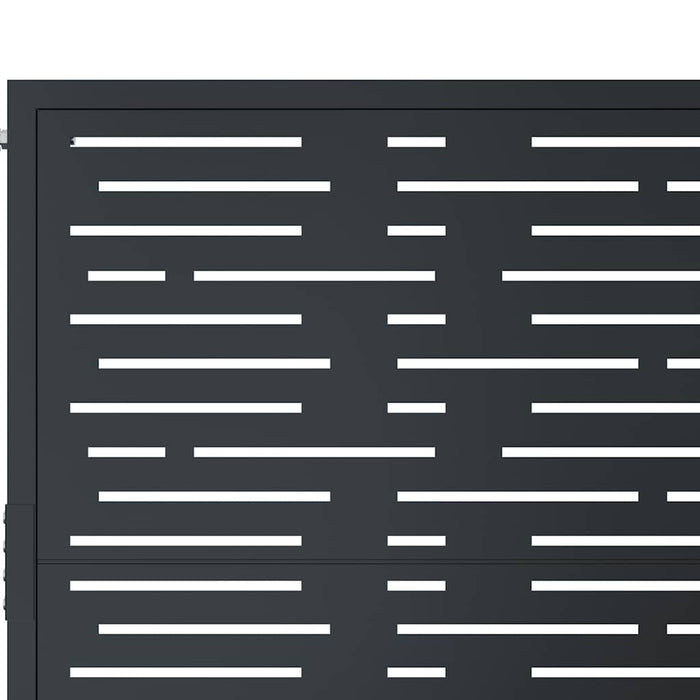 Poartă de grădină antracit 100x100 cm oțel, design pătrat WALTI