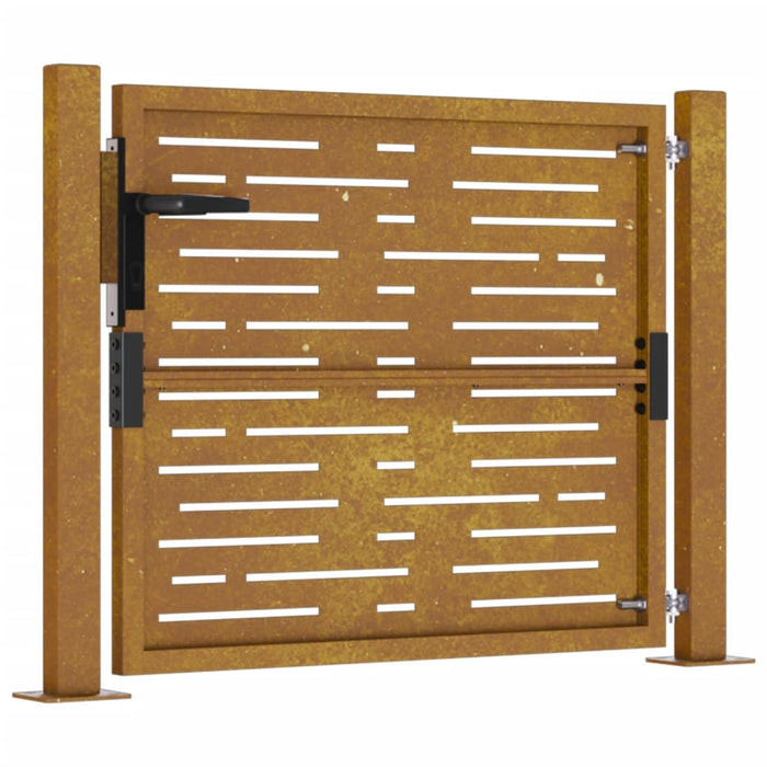 Poartă pentru grădină, 105x80 cm, oțel corten, dreptunghiuri - WALTI WALTI