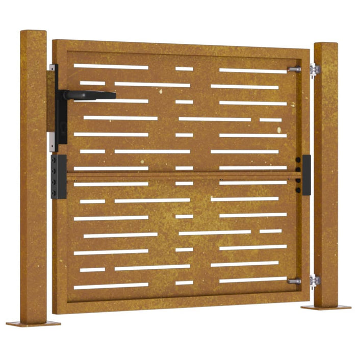 Poartă pentru grădină, 105x105 cm, oțel corten, dreptunghiuri - WALTI WALTI