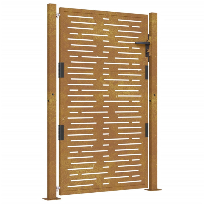 Poartă pentru grădină, 105x130 cm, oțel corten, dreptunghiuri - WALTI WALTI