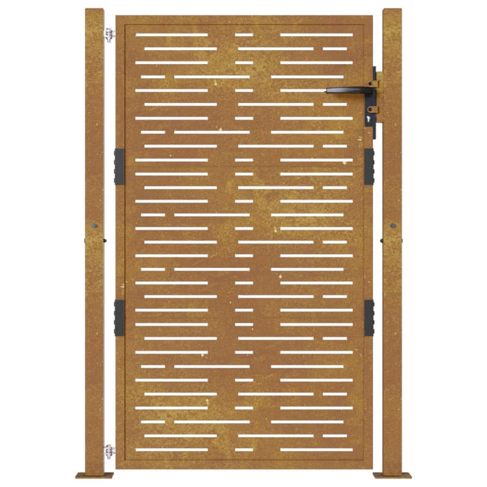Poartă pentru grădină, 105x155 cm, oțel corten, dreptunghiuri - WALTI WALTI