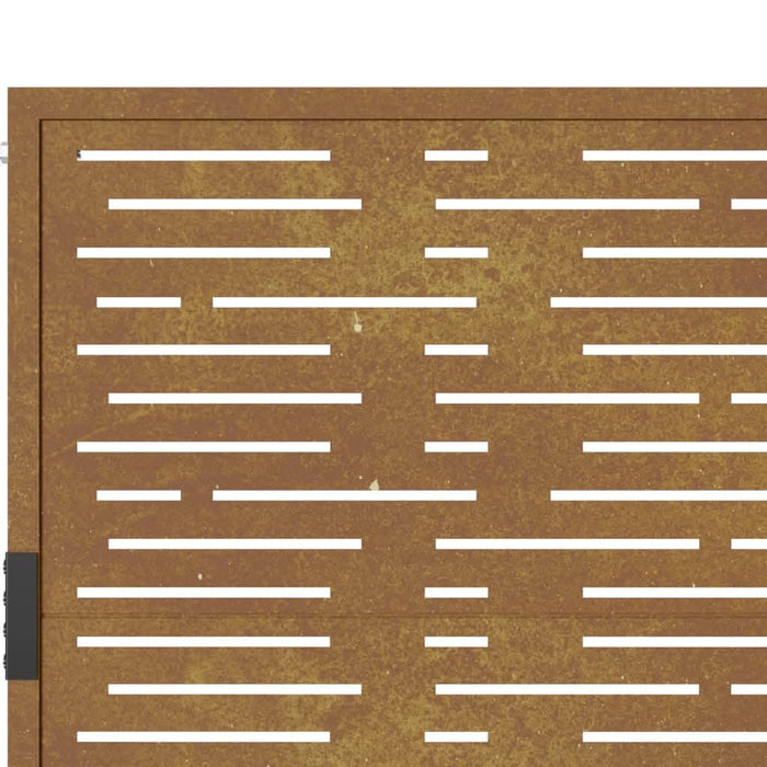 Poartă pentru grădină, 105x155 cm, oțel corten, dreptunghiuri - WALTI WALTI
