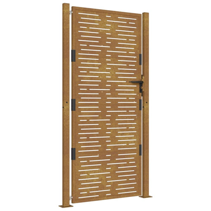 Poartă pentru grădină, 105x180 cm, oțel corten, dreptunghiuri - WALTI WALTI