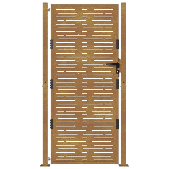Poartă pentru grădină, 105x180 cm, oțel corten, dreptunghiuri - WALTI WALTI