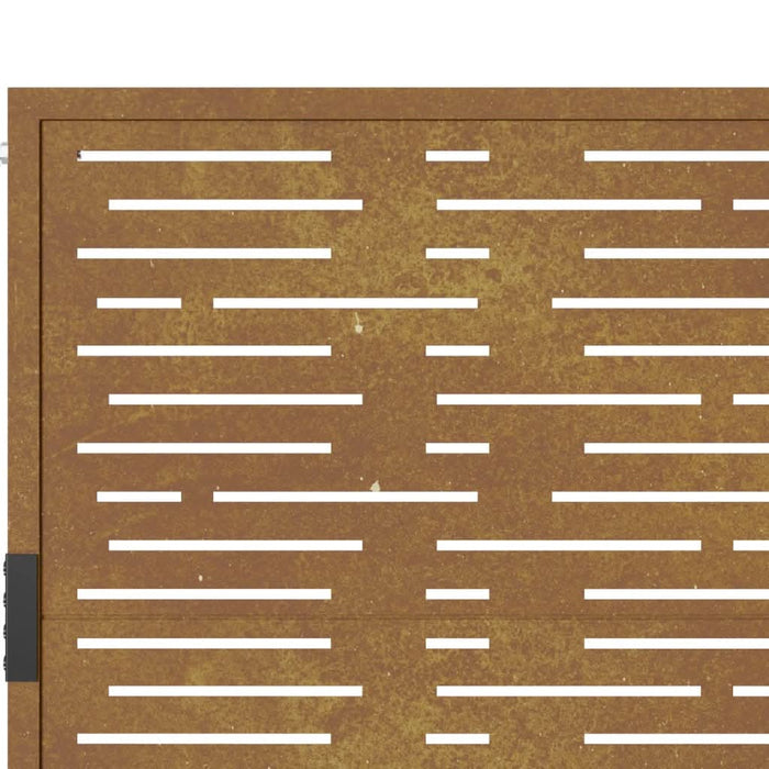 Poartă pentru grădină, 105x180 cm, oțel corten, dreptunghiuri - WALTI WALTI