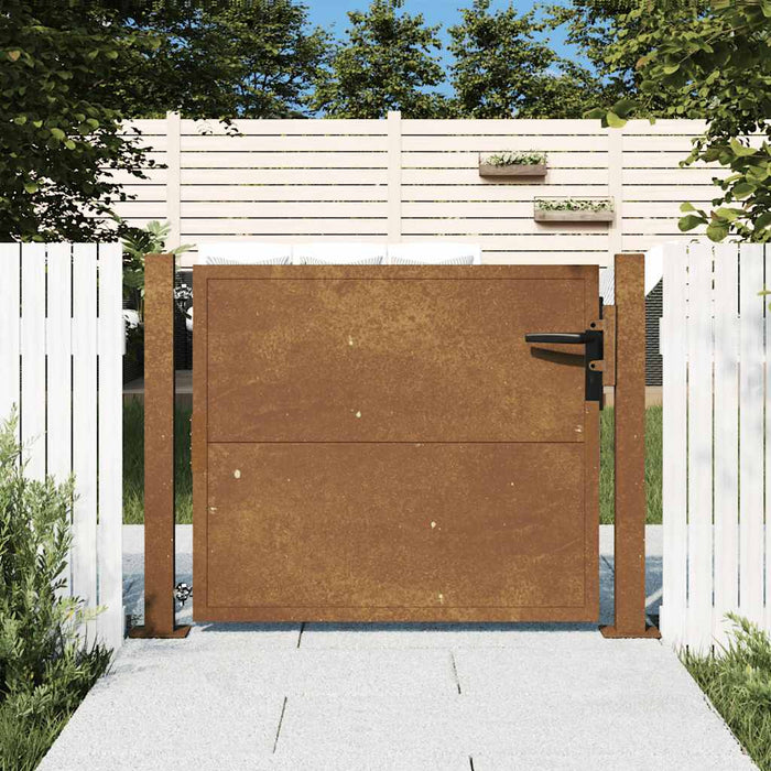 Poartă de grădină 100x75 cm, oțel Corten WALTI