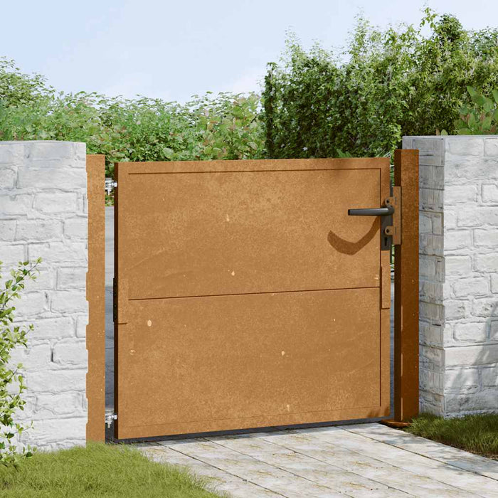 Poartă de grădină 100x100 cm, oțel Corten WALTI