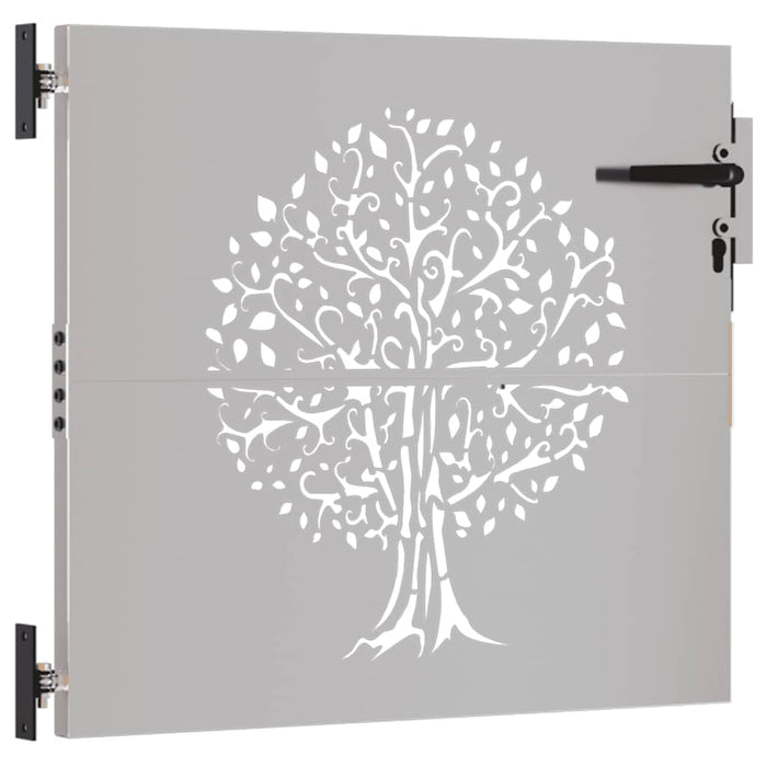 Poartă de grădină 85x75 cm, oțel corten, design copac WALTI