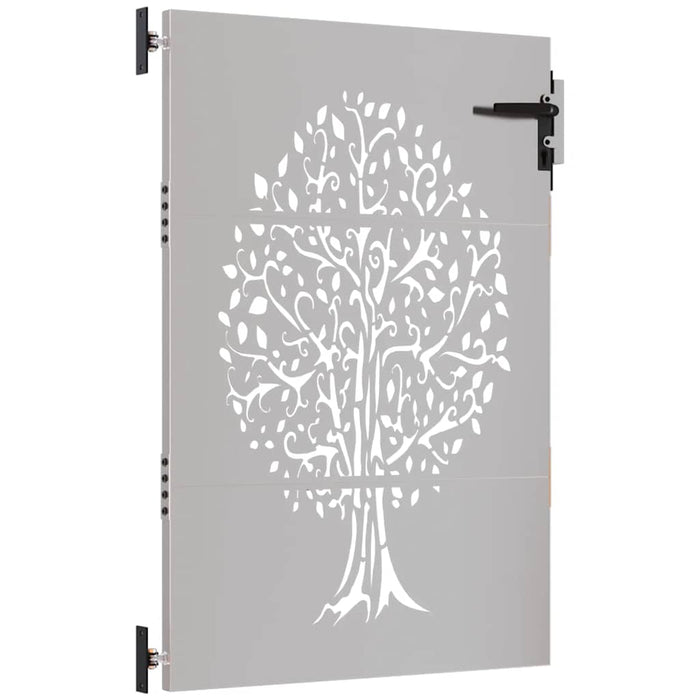 Poartă de grădină 85x125 cm, oțel corten, design copac WALTI