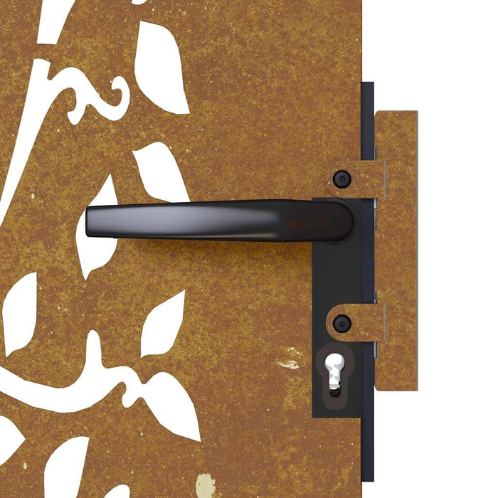 Poartă de grădină 85x125 cm, oțel corten, design copac WALTI