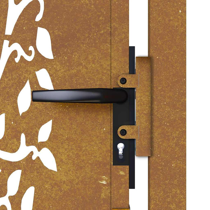 Poartă de grădină 100x100 cm, oțel corten, design copac WALTI