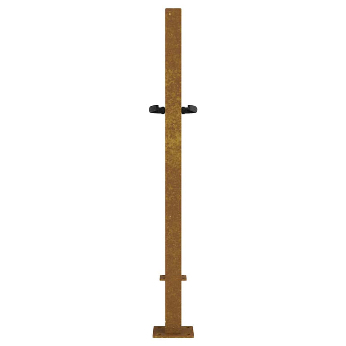 Poartă de grădină 100x75 cm oțel corten, design bambus WALTI