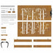 Poartă de grădină 100x100 cm, oțel corten, design bambus - WALTI WALTI