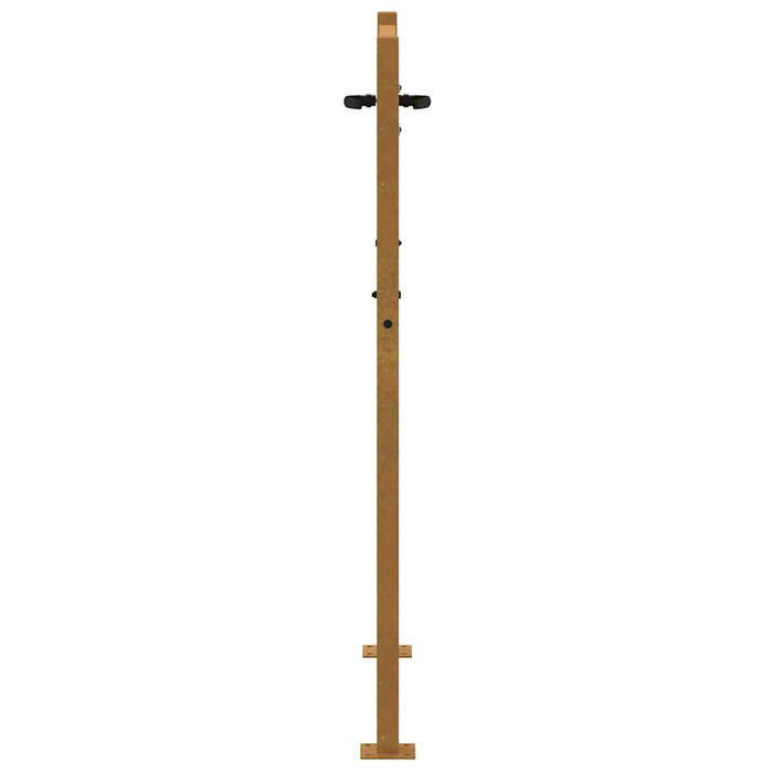 Poartă de grădină 100x125 cm, oțel corten, design bambus WALTI