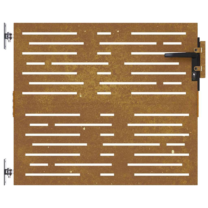 Poartă de grădină 85x75 cm, oțel corten, design pătrat WALTI