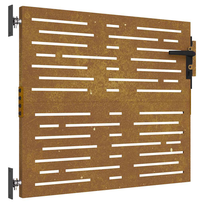 Poartă de grădină 85x100 cm, oțel Corten, design pătrat WALTI