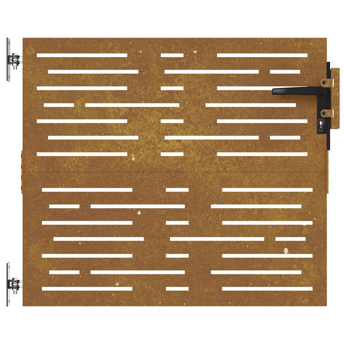 Poartă de grădină 85x100 cm, oțel Corten, design pătrat WALTI