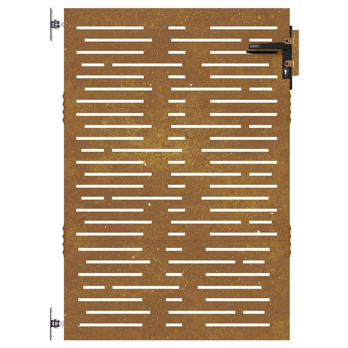 Poartă de grădină 85x125 cm, oțel Corten, design pătrat WALTI