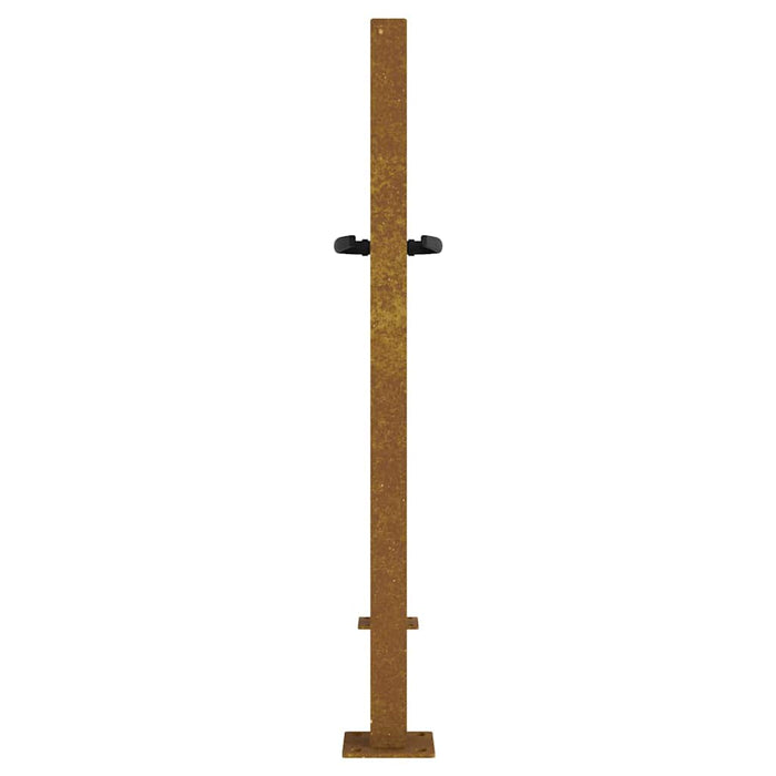 Poartă de grădină 100x75 cm, oțel Corten, design pătrat WALTI
