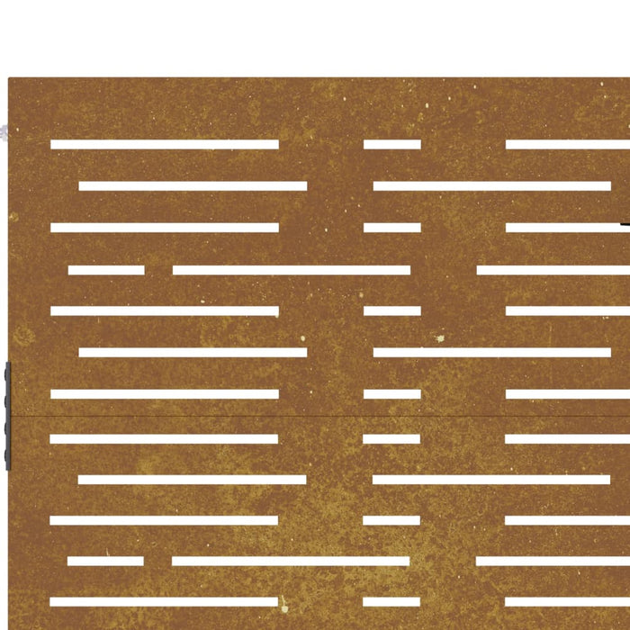 Poartă pentru grădină, 105x130 cm, oțel corten, dreptunghiuri - WALTI WALTI