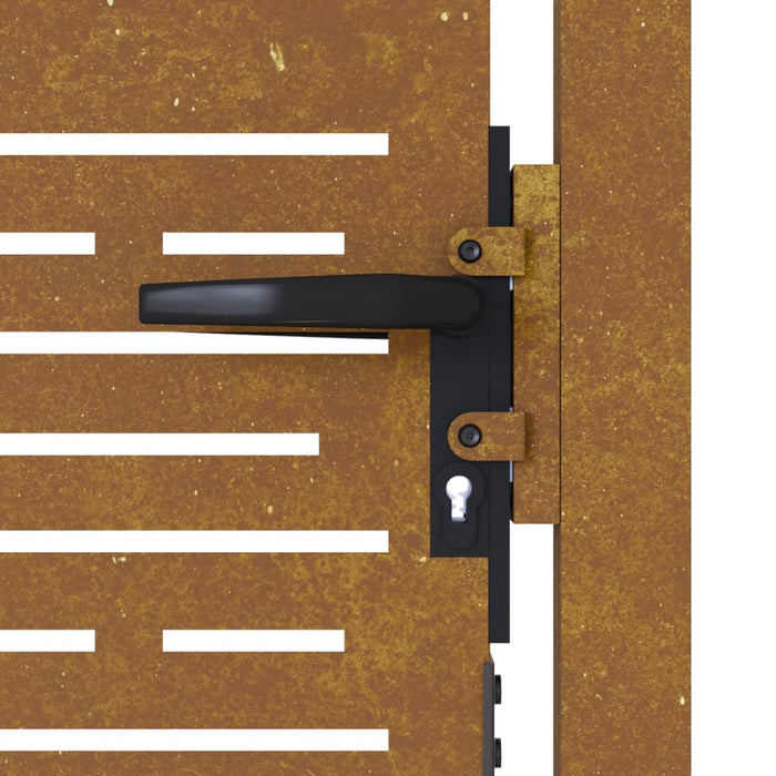 Poartă pentru grădină, 105x155 cm, oțel corten, dreptunghiuri - WALTI WALTI