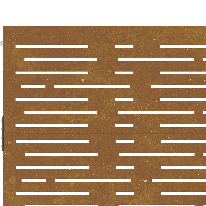 Poartă pentru grădină, 105x205 cm, oțel corten, dreptunghiuri - WALTI WALTI