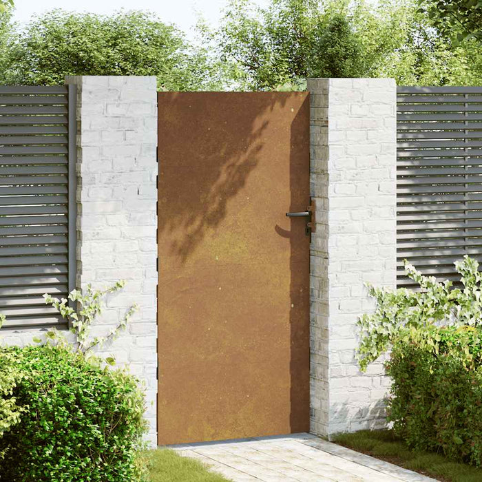 Poartă de grădină 85x200 cm, oțel Corten WALTI