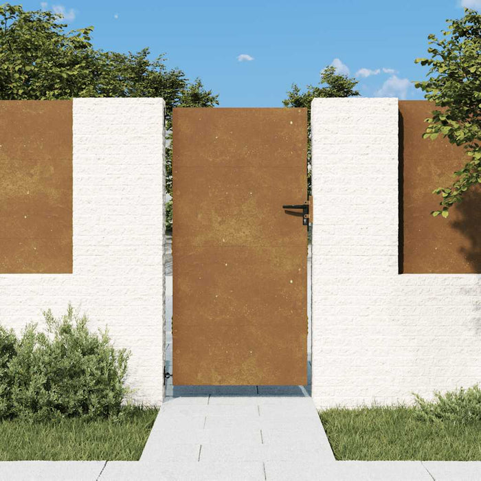 Poartă de grădină 85x200 cm, oțel Corten WALTI