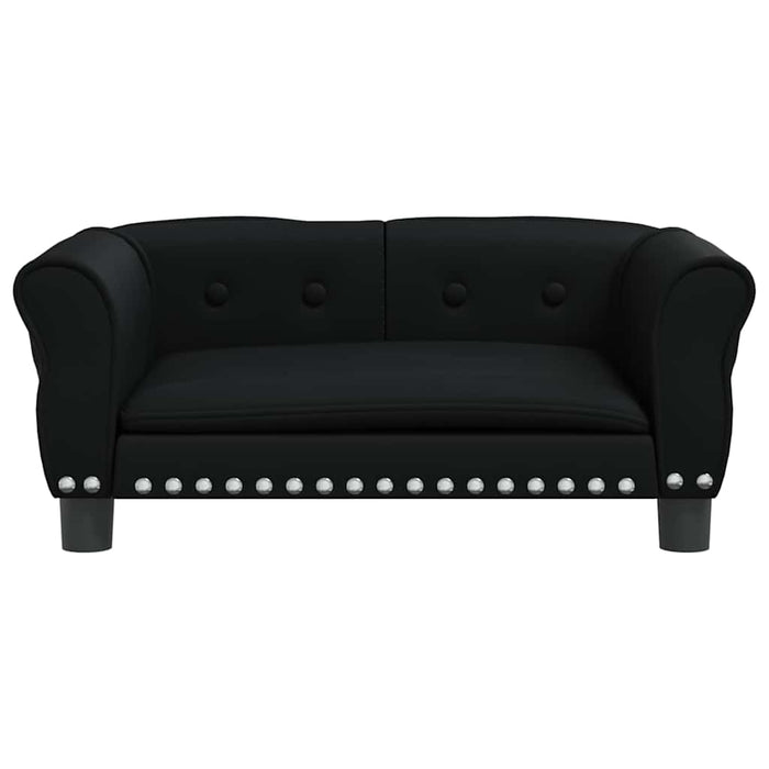 Pat de câini, negru, 70x45x30 cm, piele ecologică - WALTI WALTI
