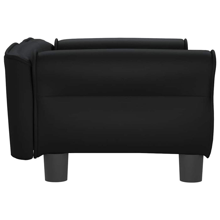 Pat de câini, negru, 70x45x30 cm, piele ecologică - WALTI WALTI