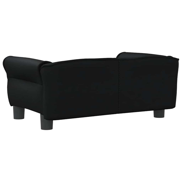Pat de câini, negru, 70x45x30 cm, piele ecologică - WALTI WALTI