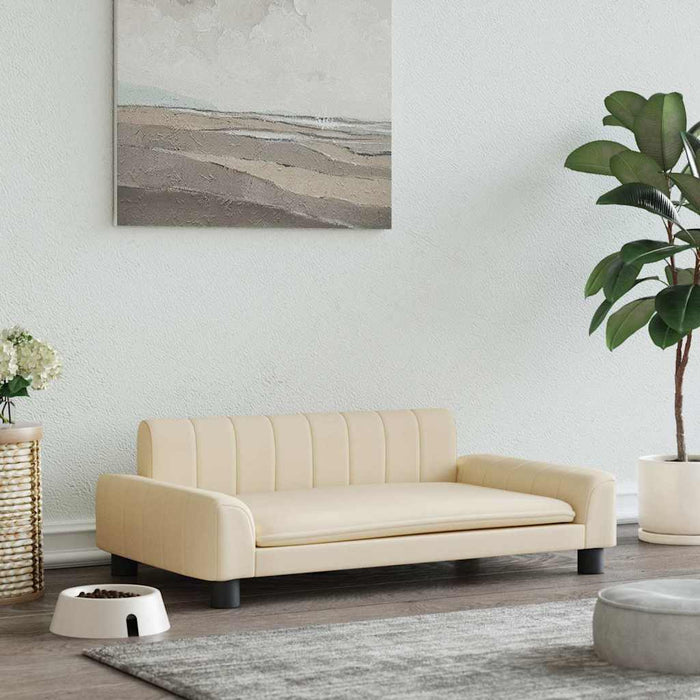 Pat de câini, crem, 90x53x30 cm, material textil - WALTI WALTI