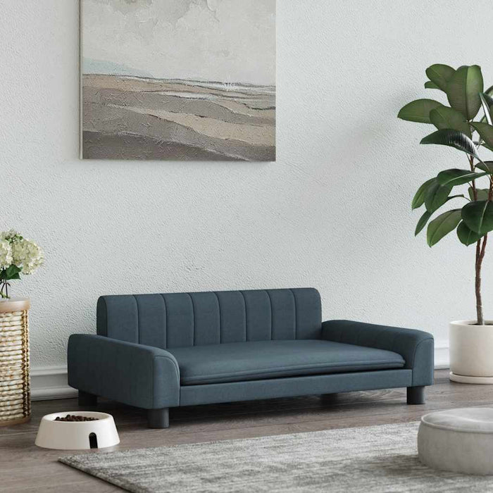 Pat de câini, gri închis, 90x53x30 cm, material textil WALTI